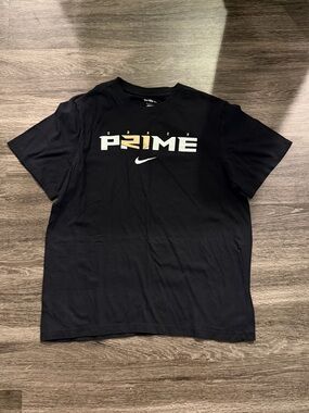 Nike Black Tee with White 'PRIME' Graphic